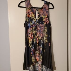 Free people Floral mini dress slip